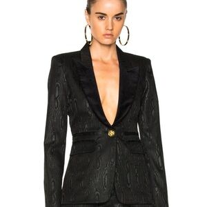 Smythe Velvet Peaked Lapel Blazer Jacket